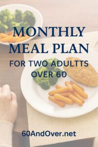 Seniors Meal Planner 2 Monthly Meal Plan for 2 Adults 60 and Over