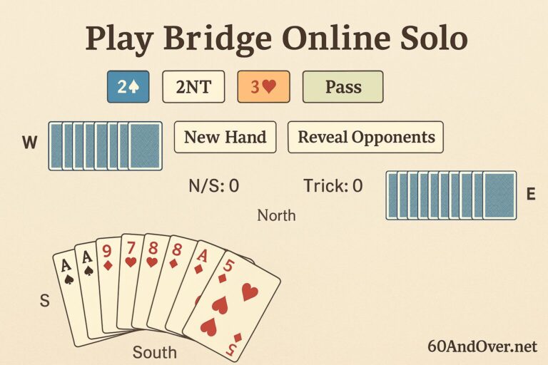 Play Bridge Online Game SoloPlay Bridge Online Solo Game for Seniors
