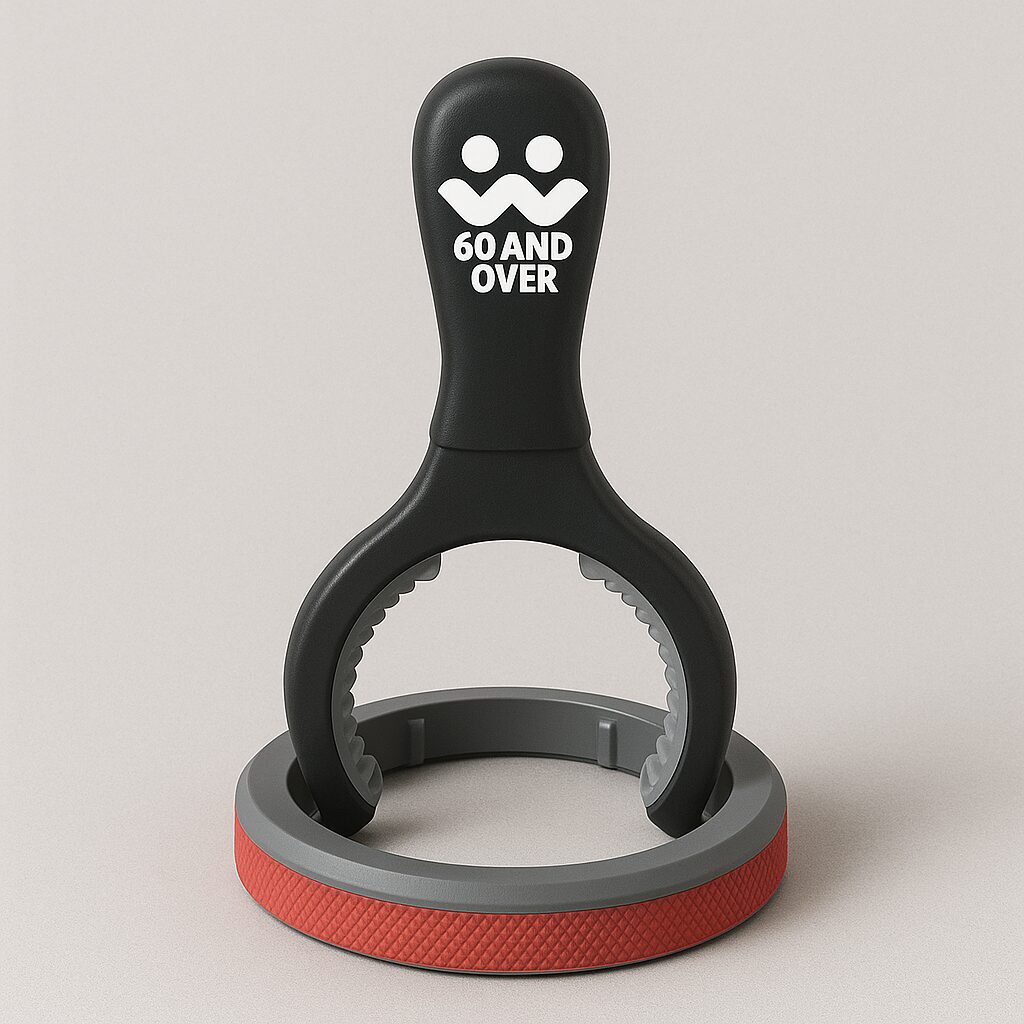 Jar Opener with Non Slip Base and Ergonomic Handle