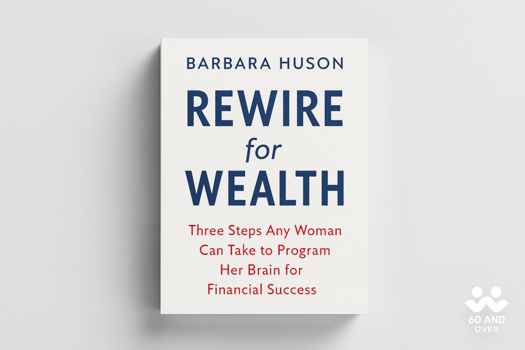 Book Review: Rewire for Wealth by Barbara Huson 3 Illustration of the book cover Rewire for Wealth by Barbara Huson with 60AndOver.net