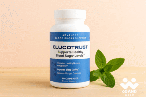 How to Shop Online Safely: Step by Step 38 GlucoTrust supplement bottle with 60AndOver.net logo – Blood Sugar Support Review