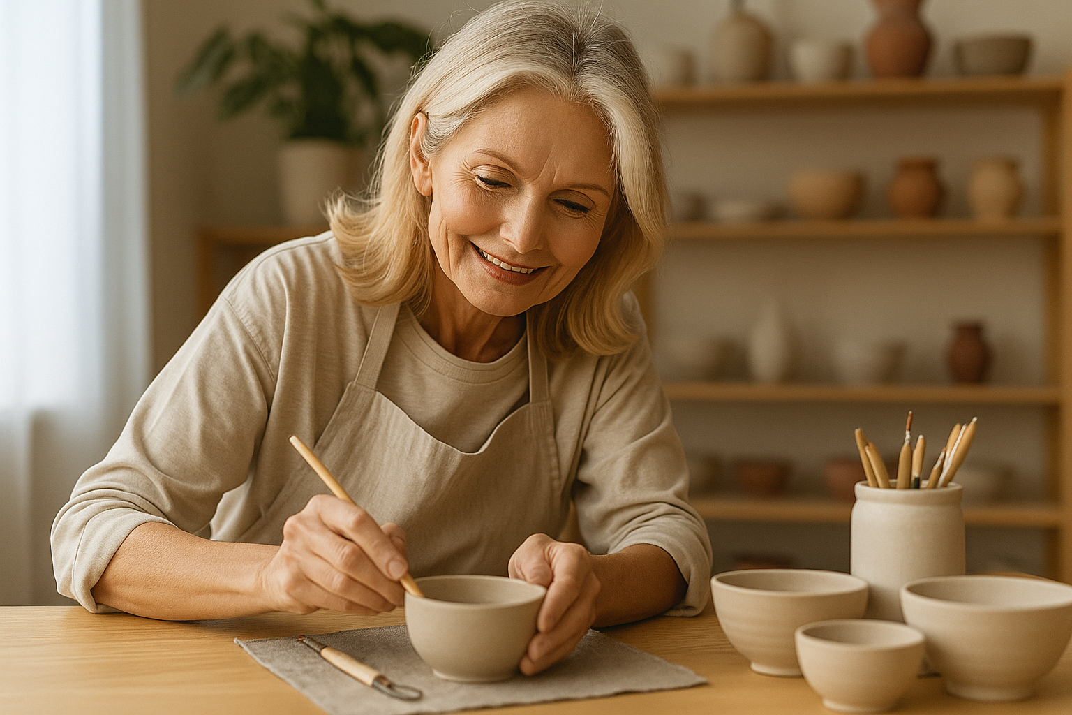Over 60 and Looking for Financial Independence: A Complete, Doable Guide 8 Senior painting/baking