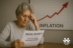 How to Avoid Unhealthy Ingredients During Cooking for Seniors 7 Senior woman reviewing Social Security benefits notice with inflation chart in background.