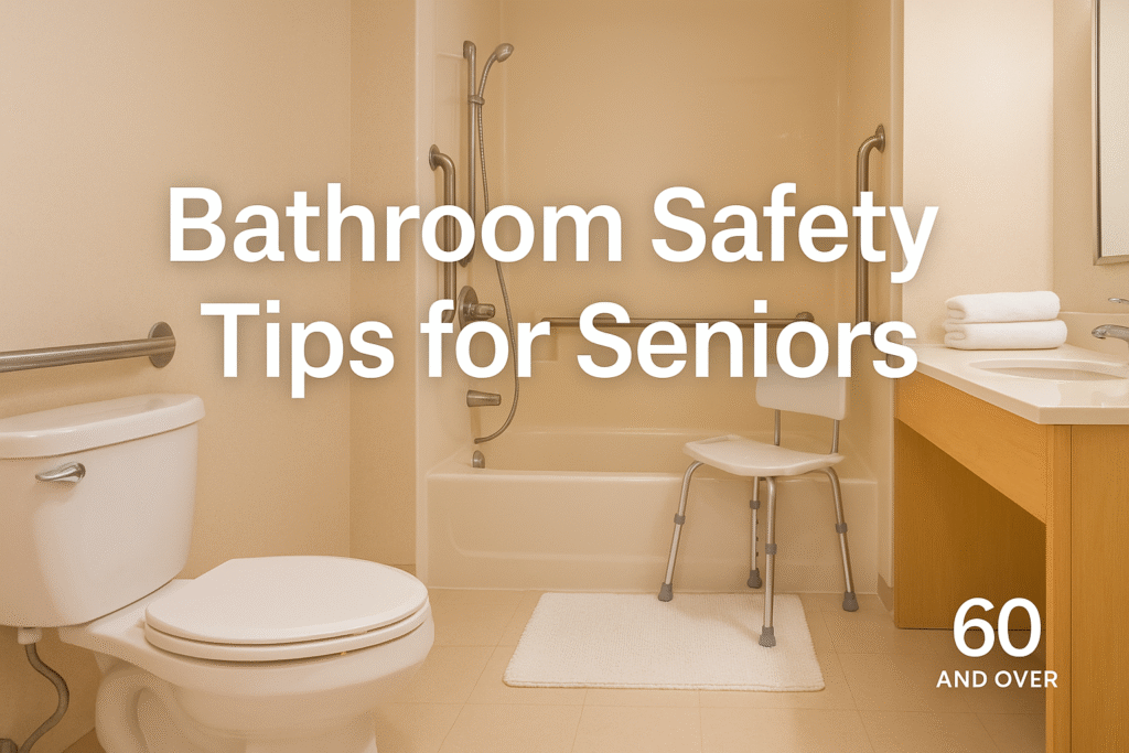 Bathroom Safety Tips for Seniors: Simple Upgrades That Prevent Falls and Improve Daily Confidence 2 Senior-friendly bathroom featuring grab bars, a shower chair, non-slip mat, and accessible layout to support bathroom safety for older adults.