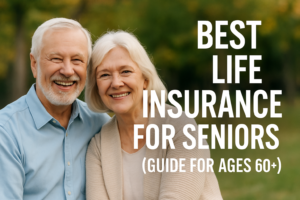 Kitchen Safety Tips for Seniors 4 Smiling senior couple outdoors, representing guidance on choosing the best life insurance options for adults ages 60 and older.