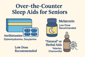The Best Tablets and Phones for Seniors in 2025 13 Over-the-counter sleep aids for seniors illustrated with antihistamines, melatonin, and herbal options in a simple senior-friendly design.