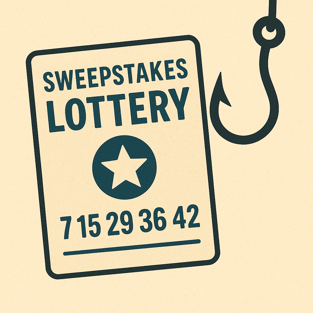 Sweepstakes lottery scam