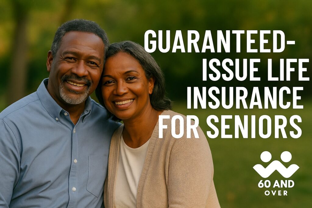 Guaranteed Issue Life Insurance for Seniors: How It Works, Costs, and Who It’s Best For 1 Smiling African American senior couple outdoors, used to represent guidance on guaranteed-issue life insurance for seniors.