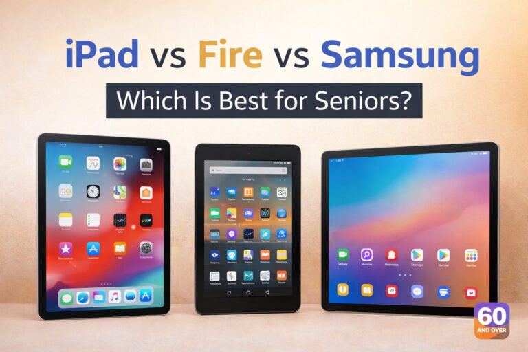 iPad vs Fire tablet vs Samsung Galaxy tablet comparison for seniors with large screen displays