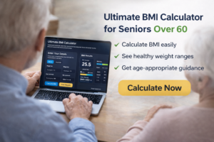 The Ultimate Guide to Downsizing Your Home 13 Senior couple using a laptop to calculate BMI with an online BMI calculator for seniors over 60